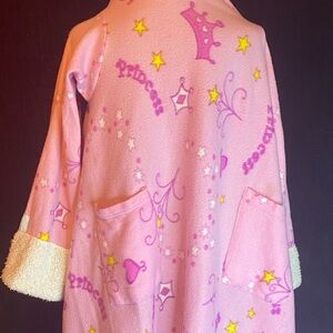 Pink Princess Themed Robe with Stars and Crowns